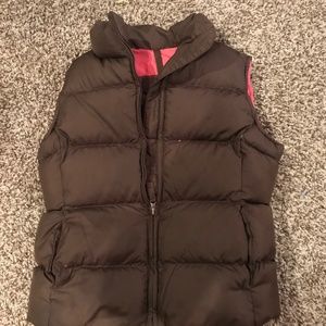 LAND'S END girls brown puffer vest size medium
